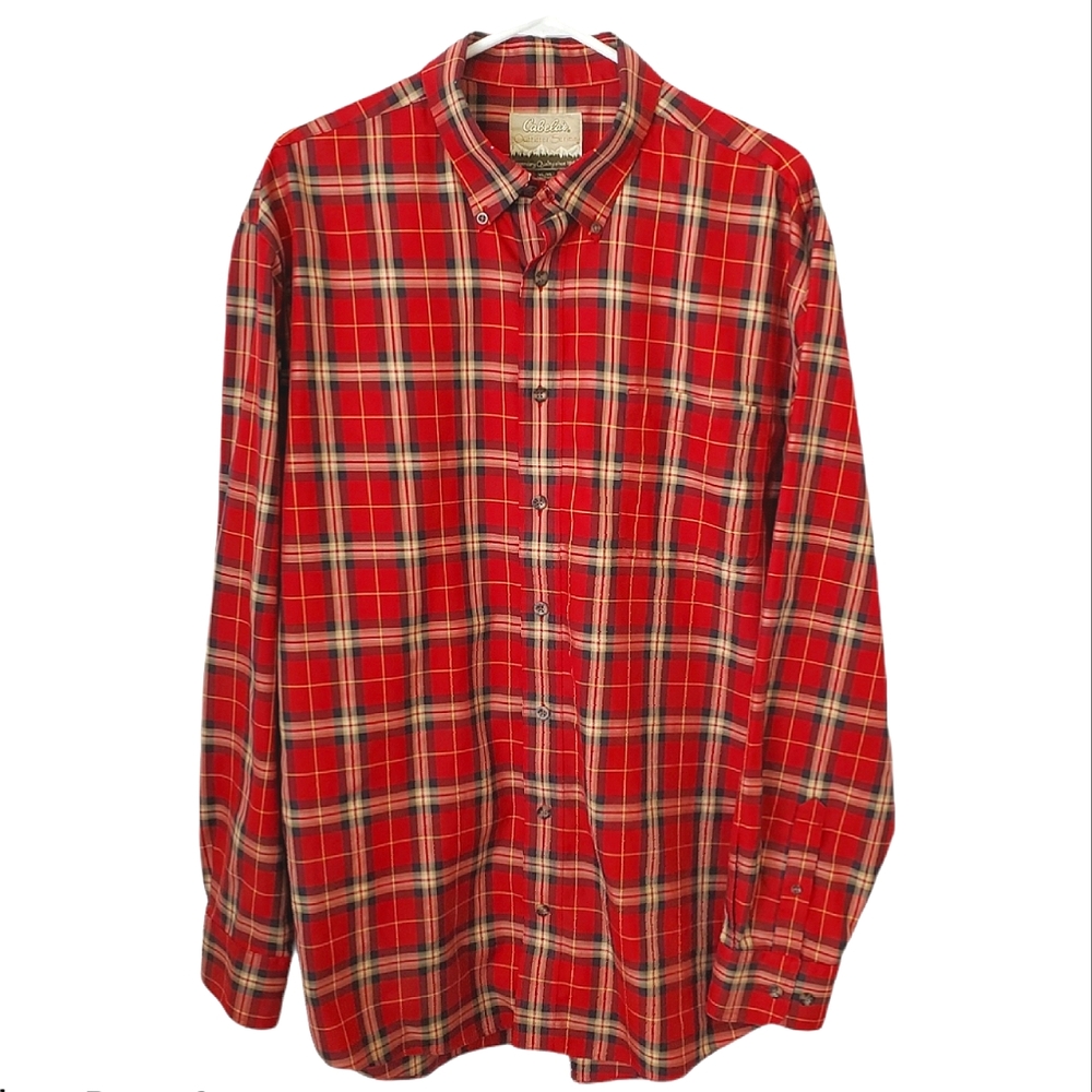 Cabela's Outfitter Series Men's Tall Button Down Plaid Shirt XL